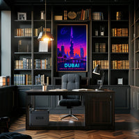Dubai Skyline United Arab Emirates Poster PosterGoat