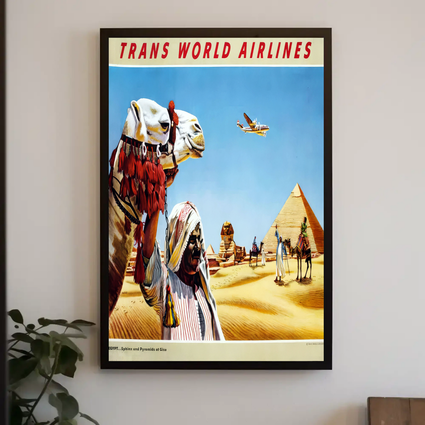 Trans World Airlines Egypt Vintage Poster