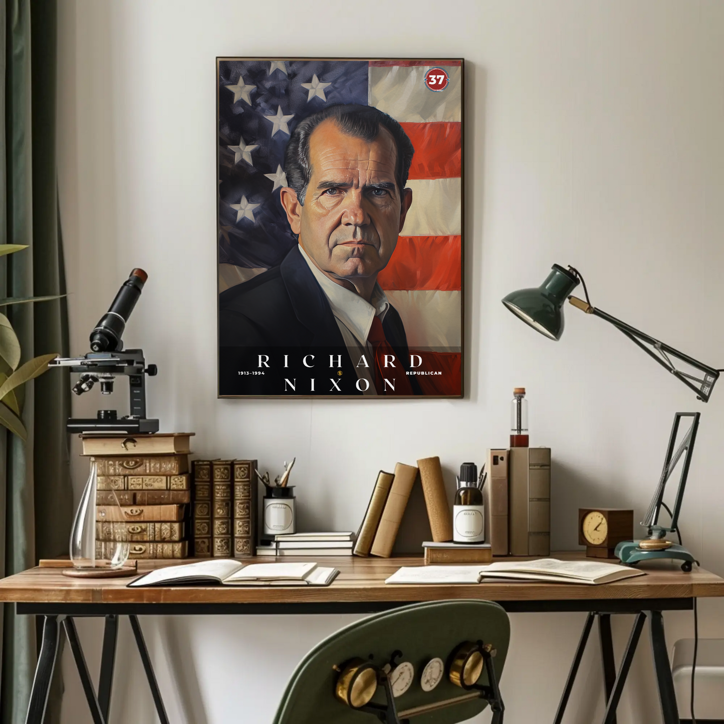 Richard Nixon 37th President Of The United States Portrait