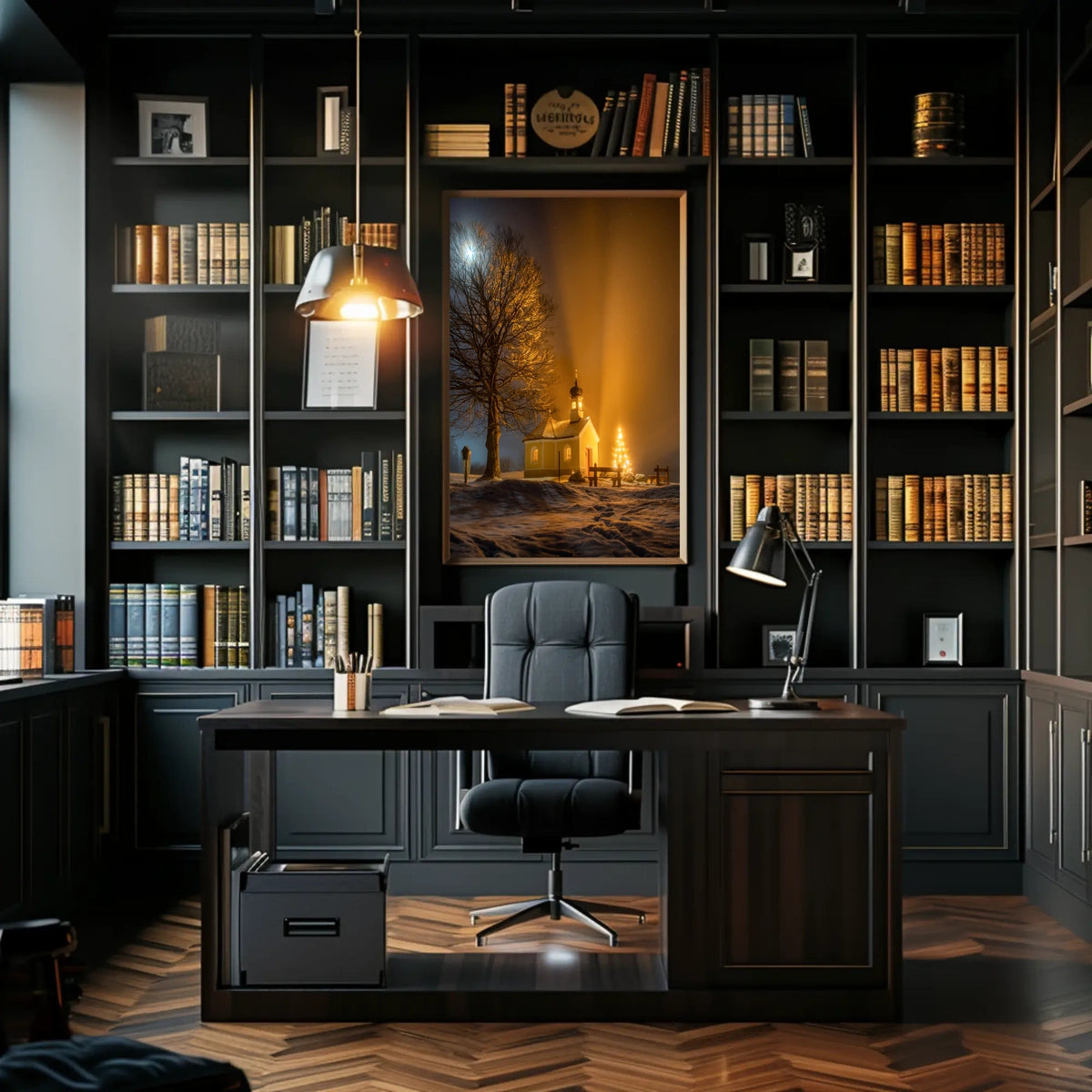 Winter Night Serenity Poster