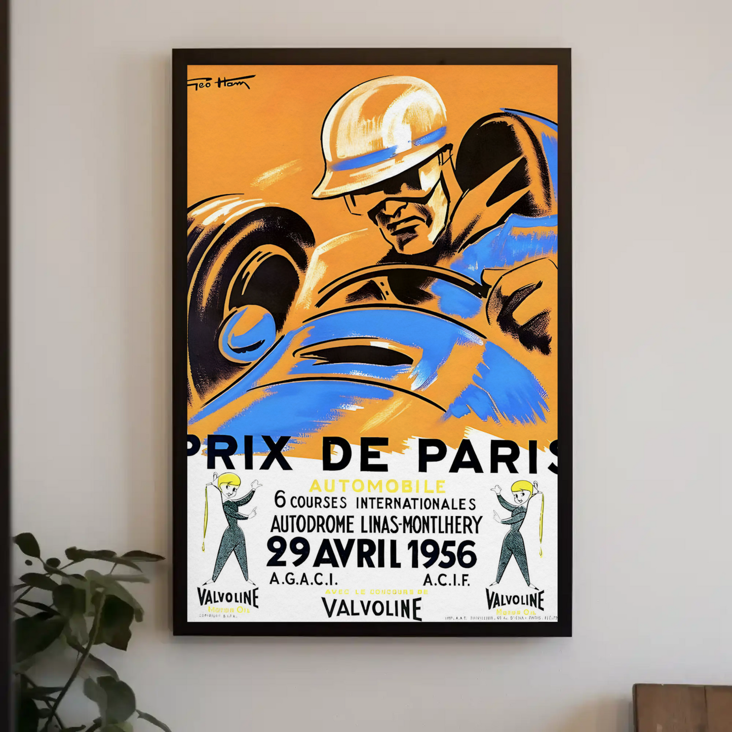 Prix de Paris – 1956 Valvoline Race Poster
