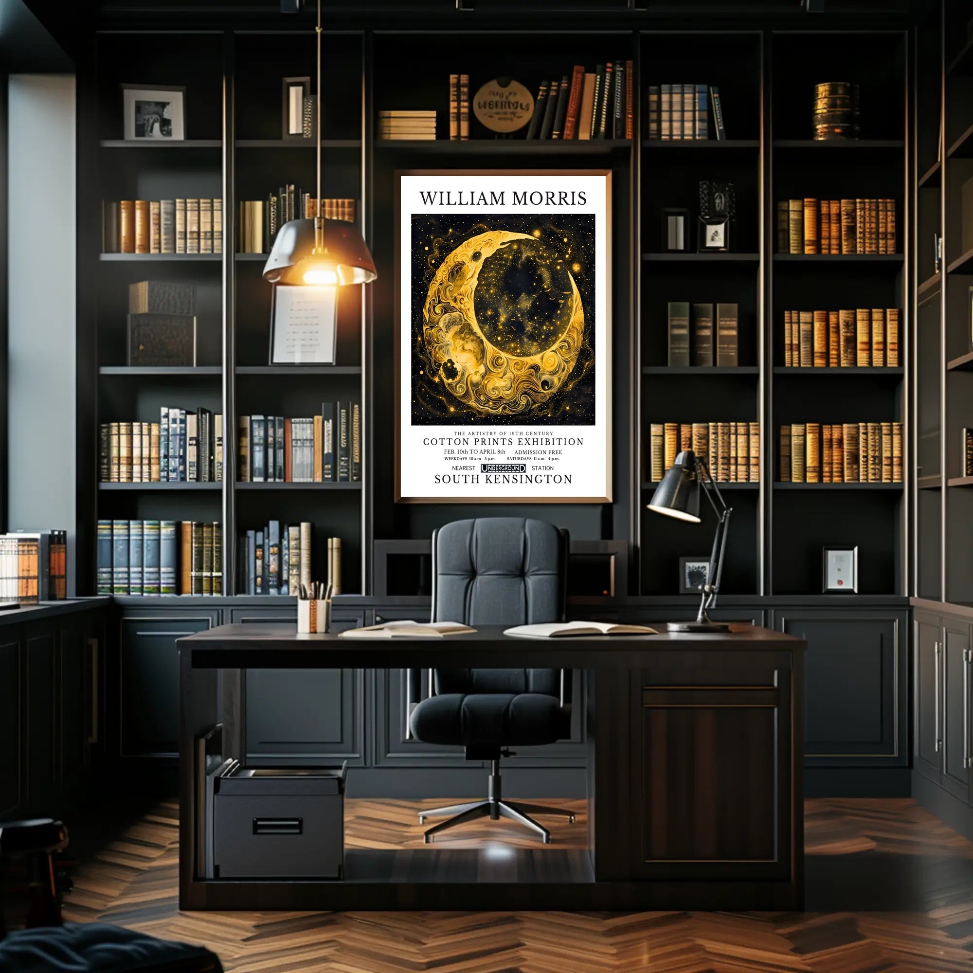 William Morris Cotton Prints Exhibition Poster