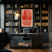 Trump Leadership Red Pop Art Patriotic Poster