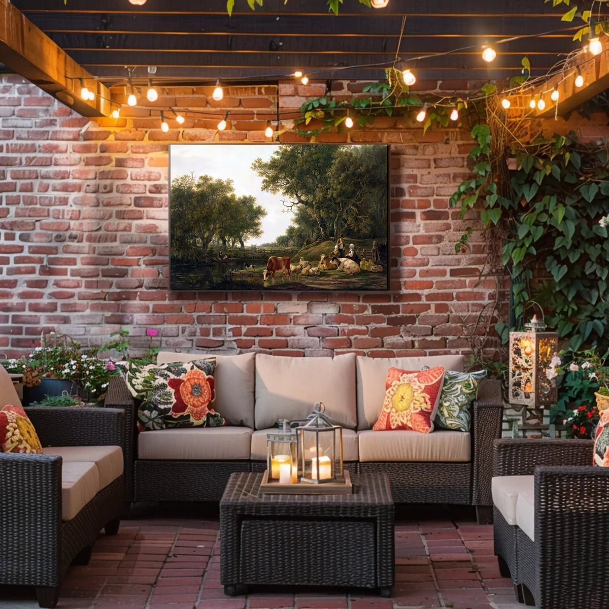 Idyllic European Countryside: Artistic Poster