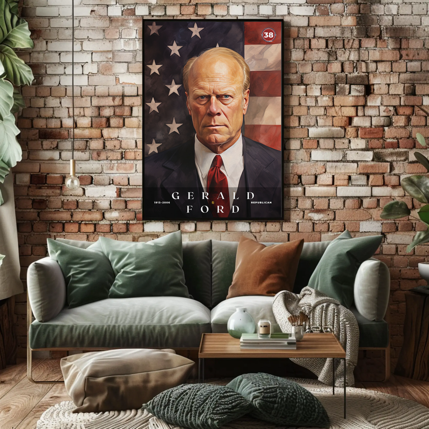 Gerald Ford 38th President Of The United States Portrait