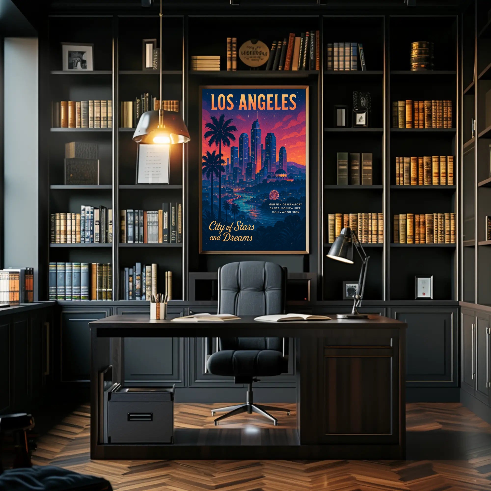 Los Angeles Dreams: Vibrant Urban Cityscape Poster