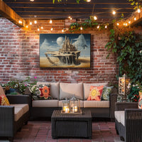 Surreal Castle on Floating Island Fantasy Poster