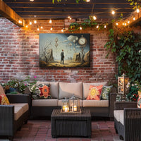 Surreal Dreamscape Timepiece Artistic Poster