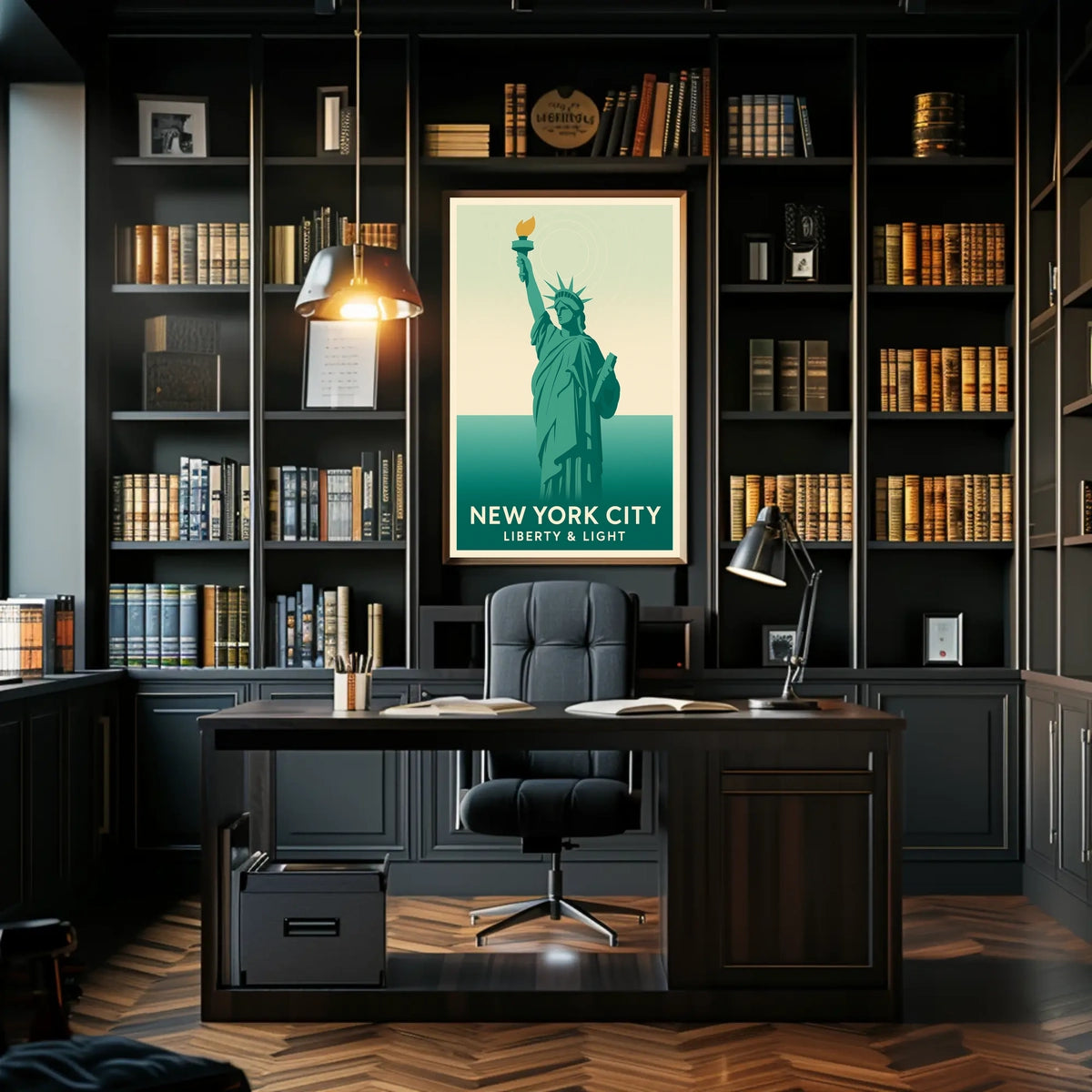 Statue of Liberty Poster Modern Travel City Wall Art