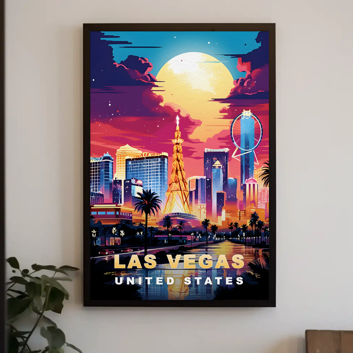 Las Vegas Vintage Travel Poster
