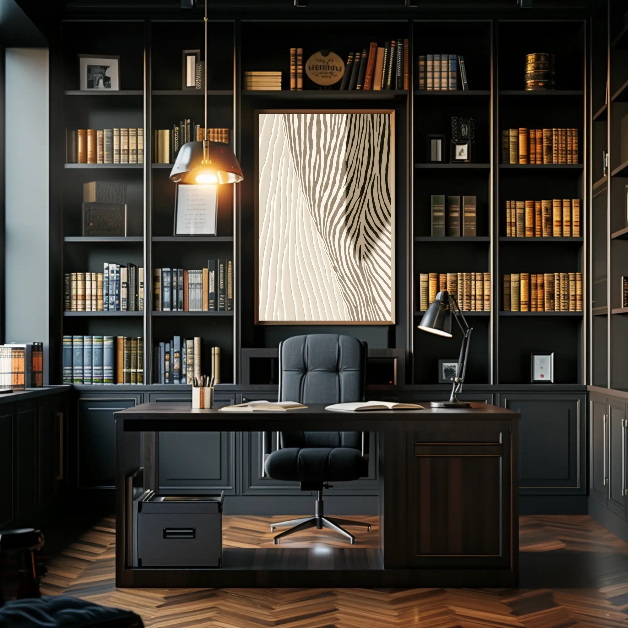 Zebra Stripe Illusion Poster