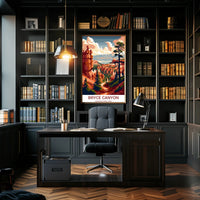 Bryce Canyon Illustrated Print: Stunning National Park Poster