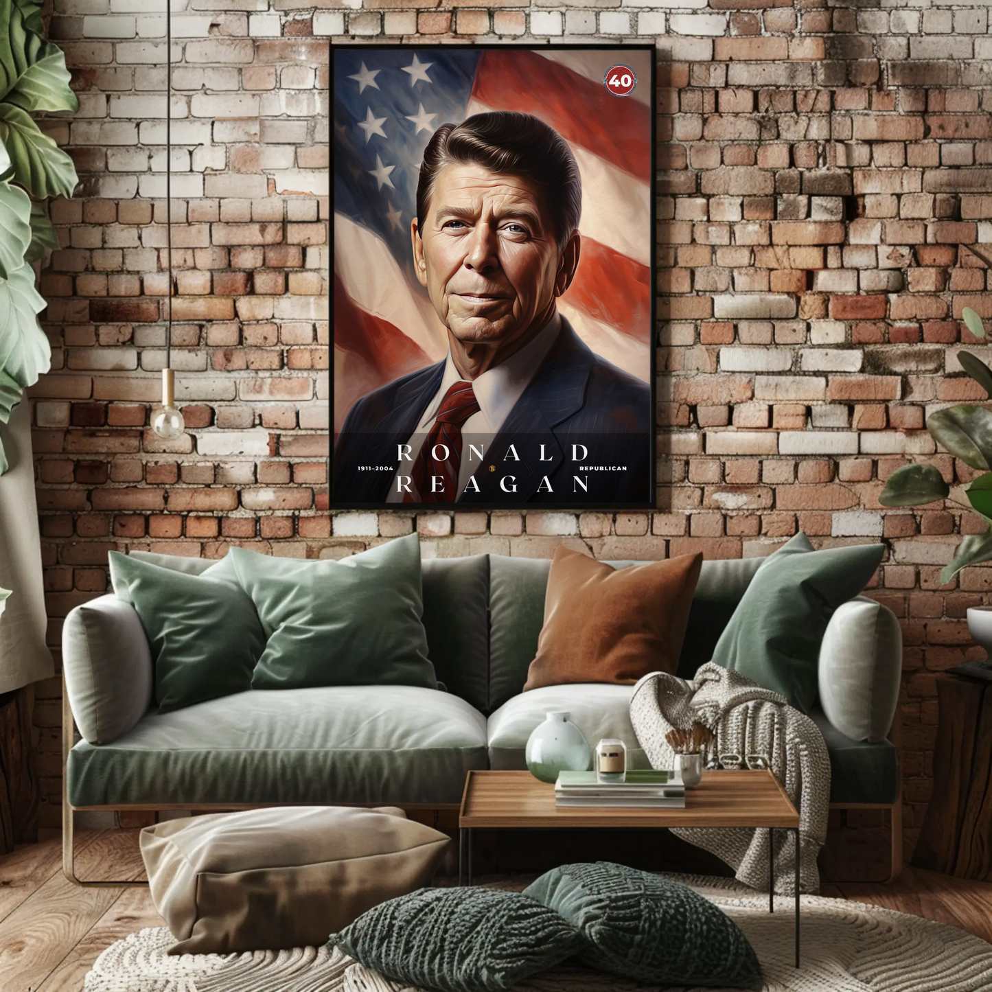 Ronald Reagan 40th President Of The United States Portrait