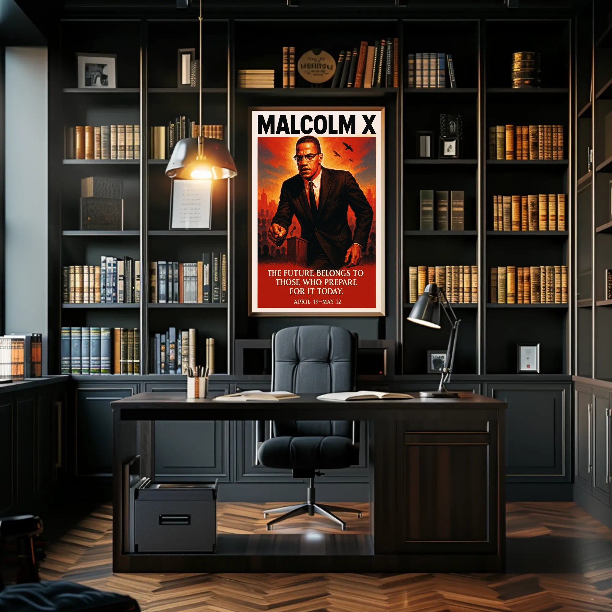 Malcolm X Vision for the Future Poster PosterGoat