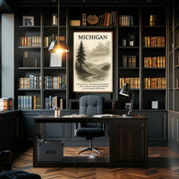 Michigan The Great Lakes State Poster PosterGoat