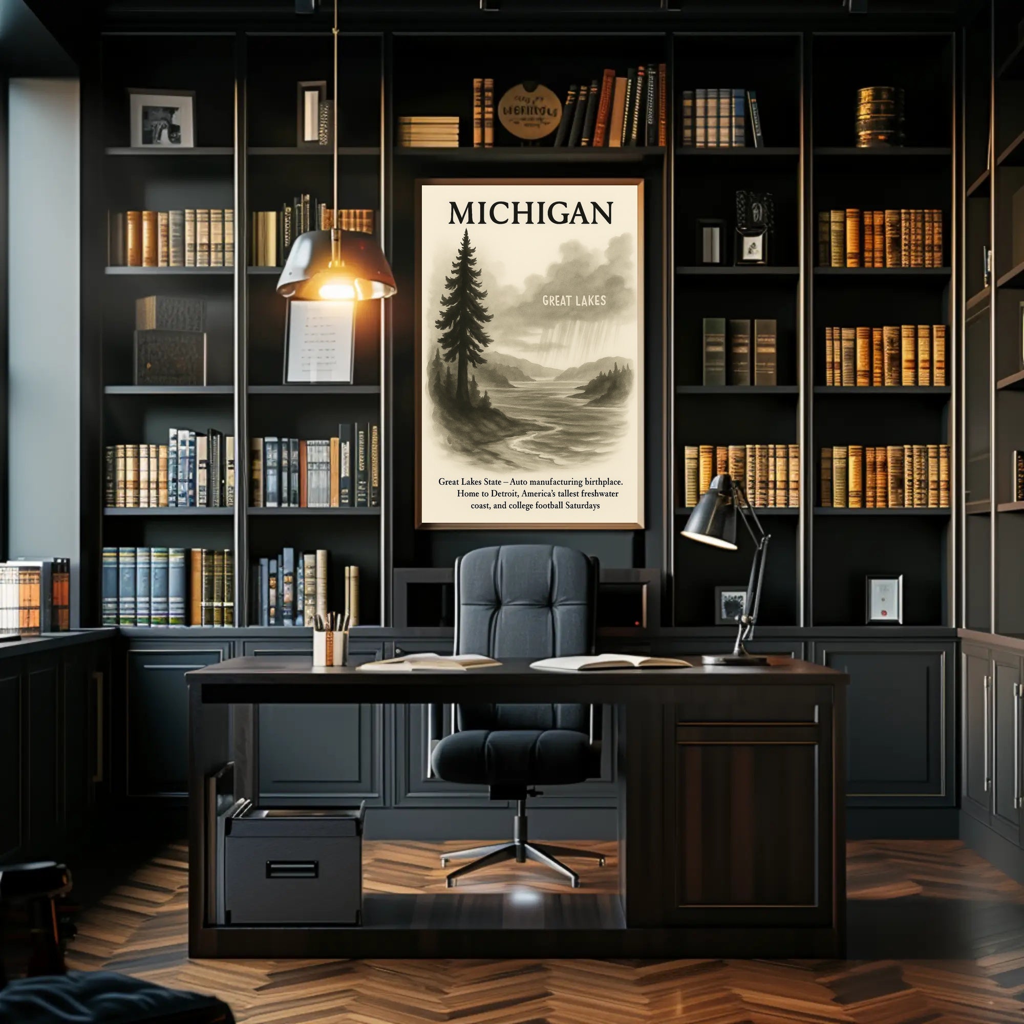 Michigan The Great Lakes State Poster PosterGoat
