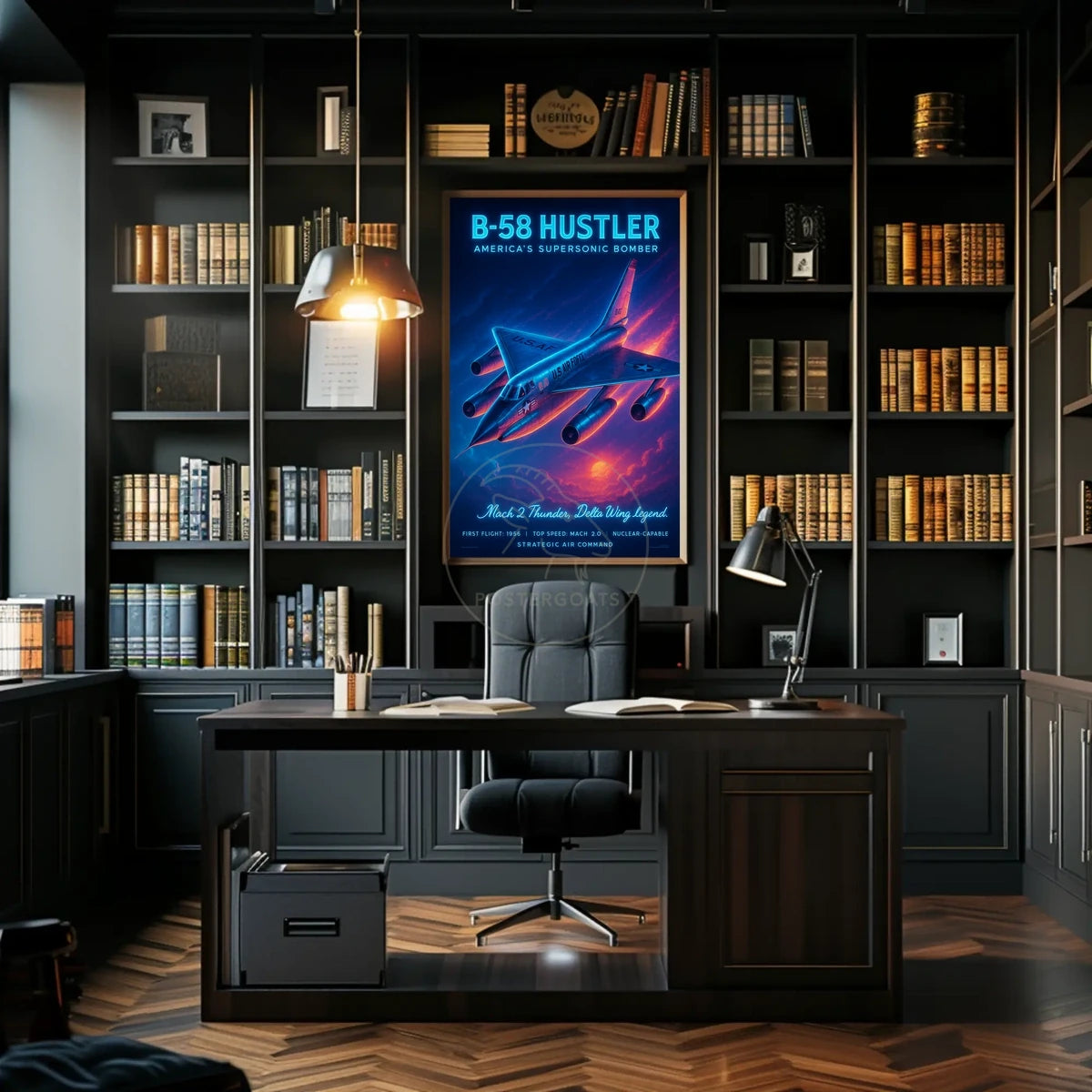 B-58 Hustler Vintage Military Aircraft Art Poster