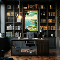 Cypress Point Coastal Golf Travel Poster