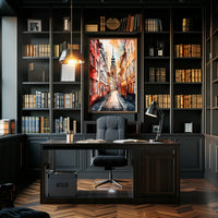 Latvia Riga Old Town and St Peters Church View Poster