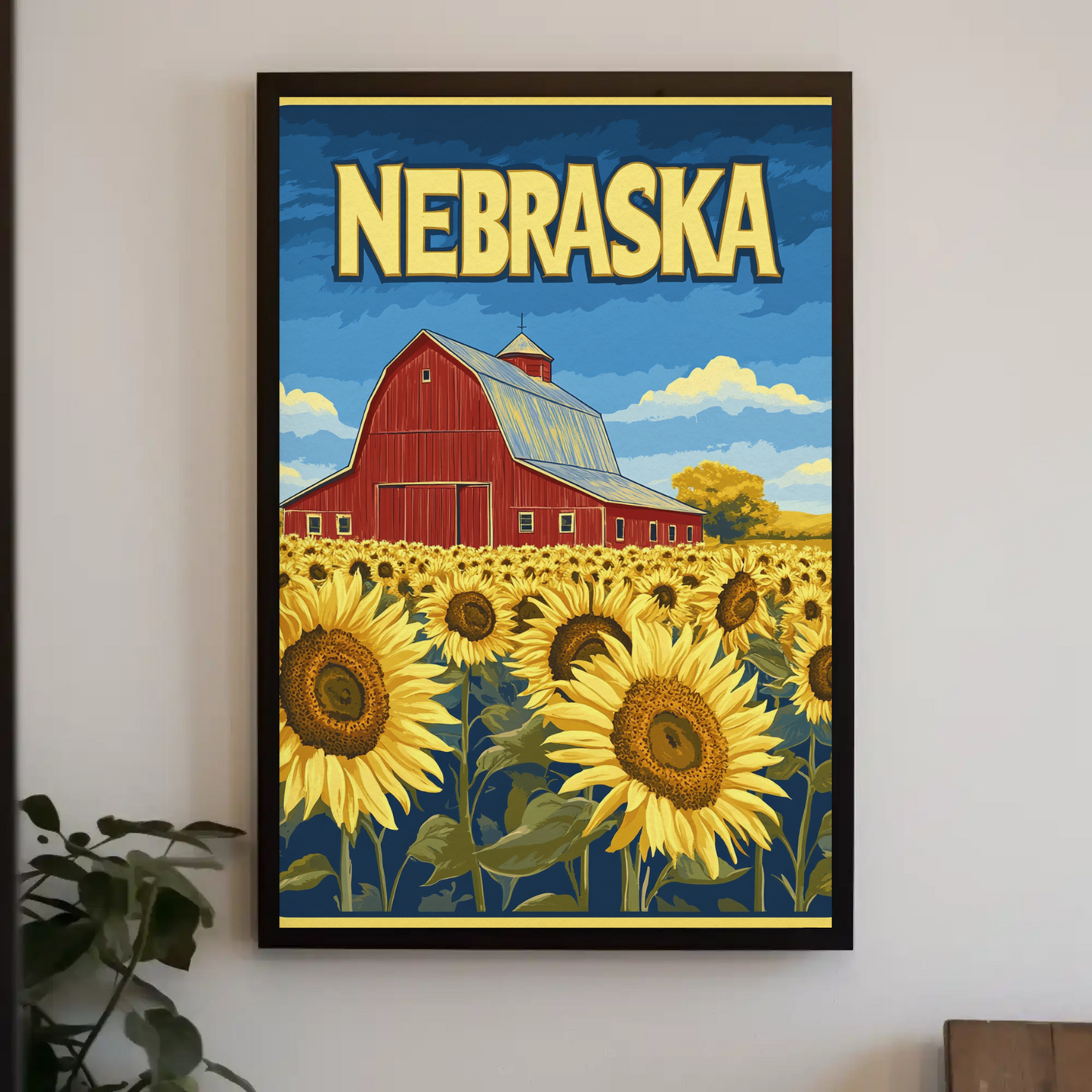 Nebraska Sunflower Fields Poster