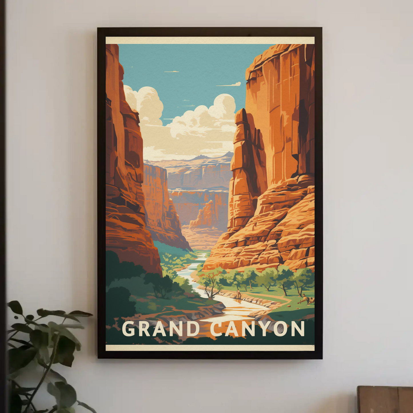 Grand Canyon River Vintage Travel Poster