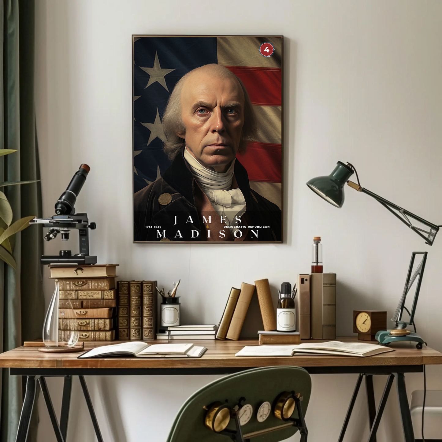 James Madison 4th President Of The United States Portrait