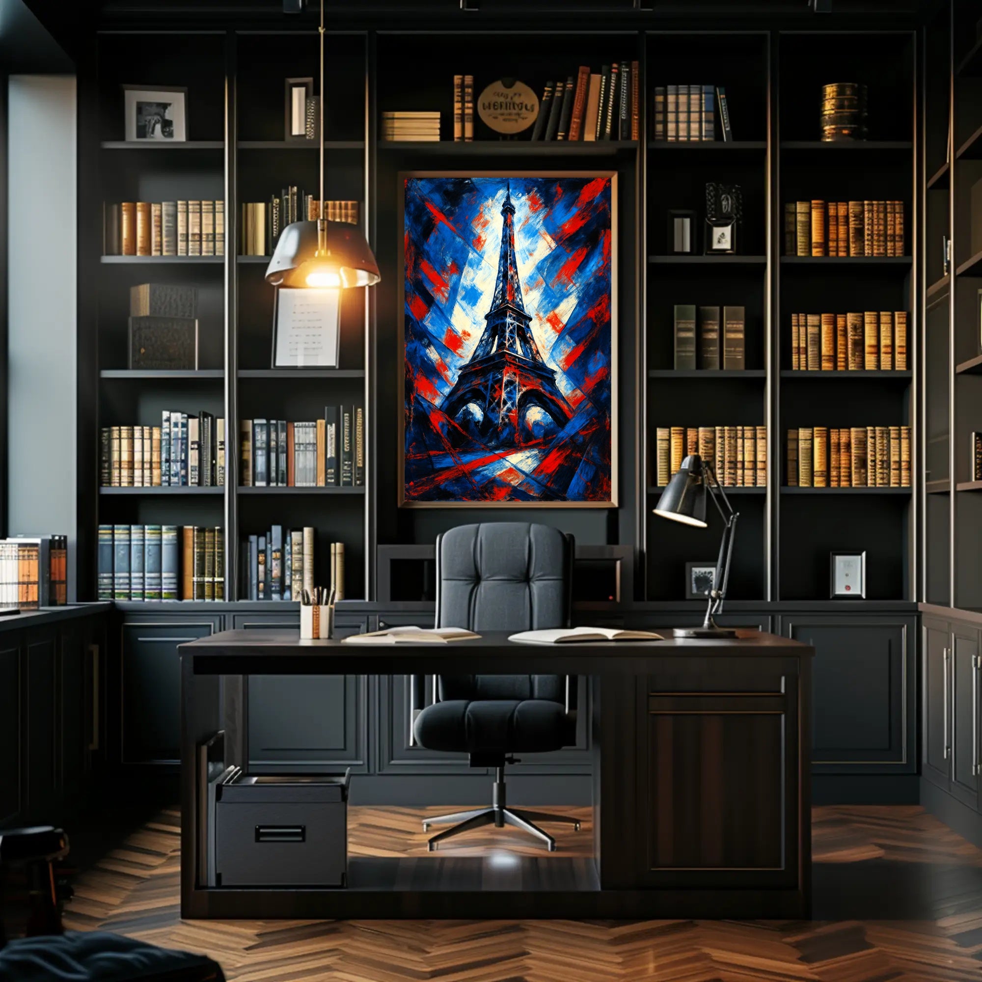 Eiffel Tower in Abstract Colors Poster PosterGoat