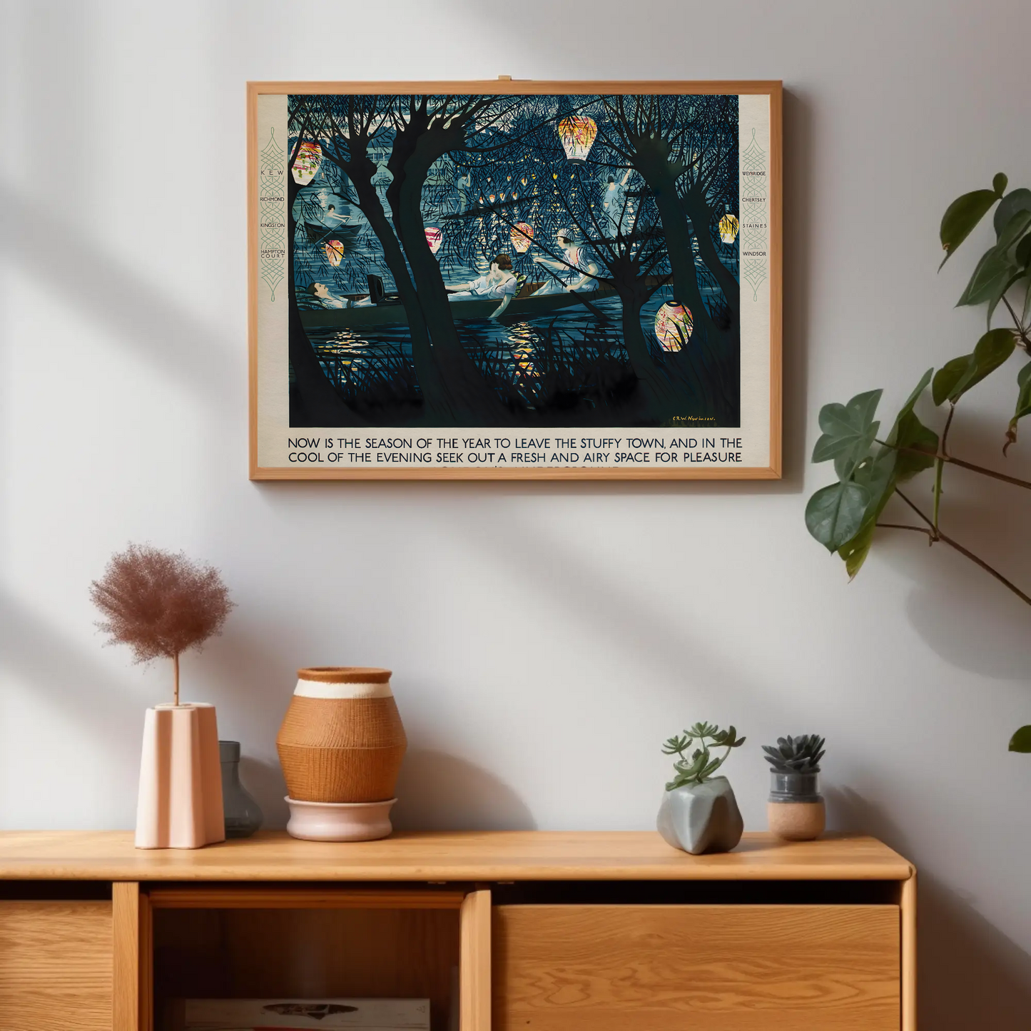 London's Underground - Evening River Journey Poster