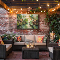 Tropical Tranquility: Southeast Asian Waterway Poster