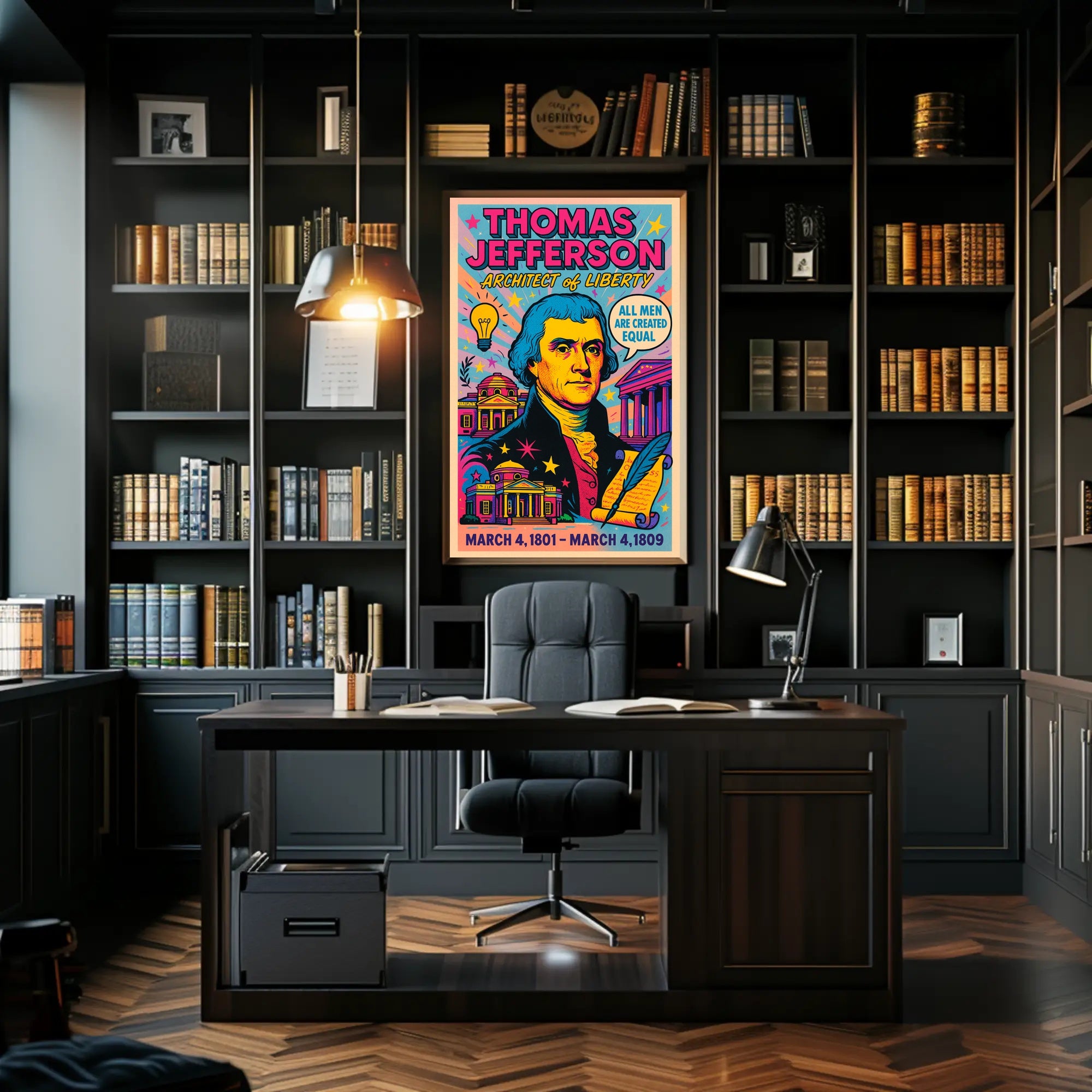 Thomas Jefferson Architect of Liberty Poster PosterGoat
