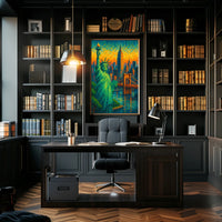 Pixelated New York Dreamscape Poster For Modern Home Decor