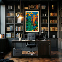 New York City Skyline Poster Modern Urban Wall Art