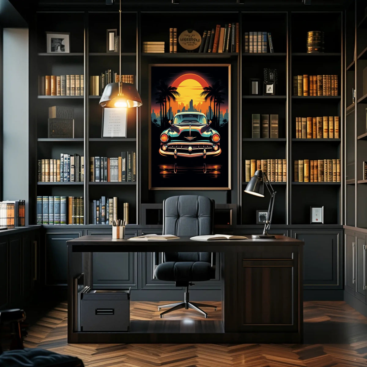 Retro Sunset Drive Poster