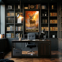 Majestic Whitetail Autumn Dawn Poster PosterGoat