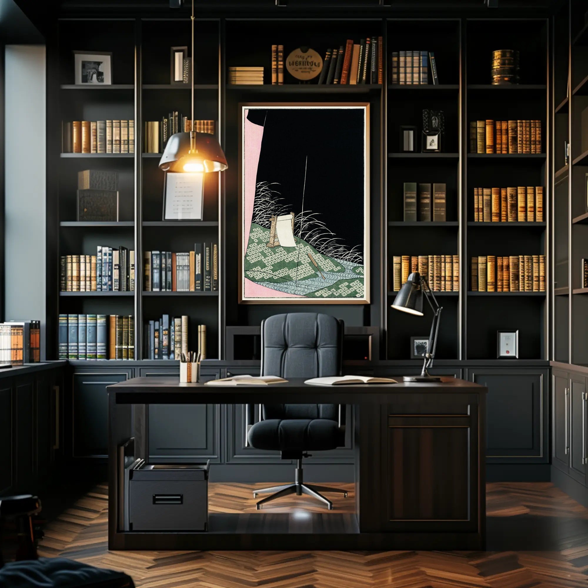 Serene Night by the River Poster