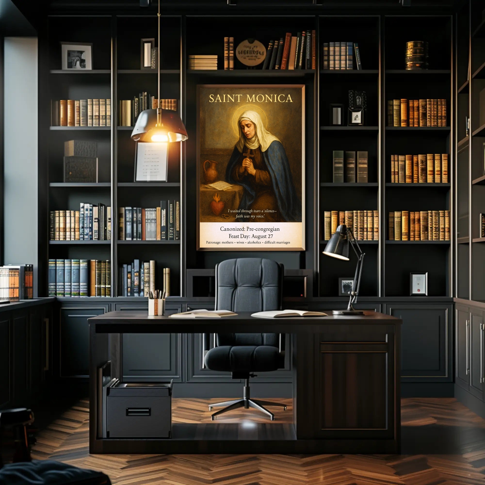 Saint Monica  Patron of Mothers and Wives Poster PosterGoat