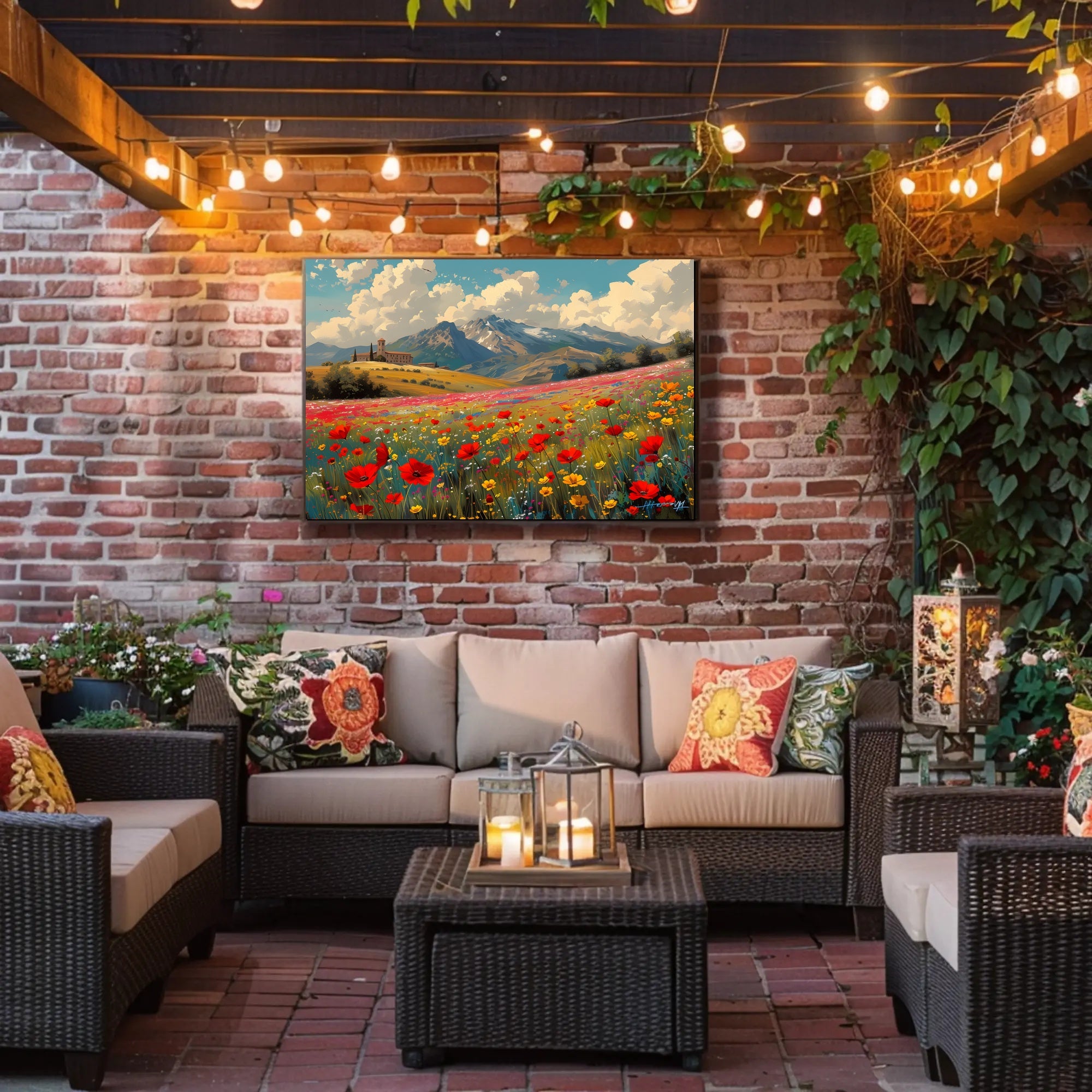 Serene Mountain Meadow Poster