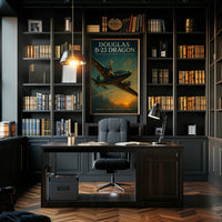 Vintage Douglas B-23 Dragon Aircraft Poster