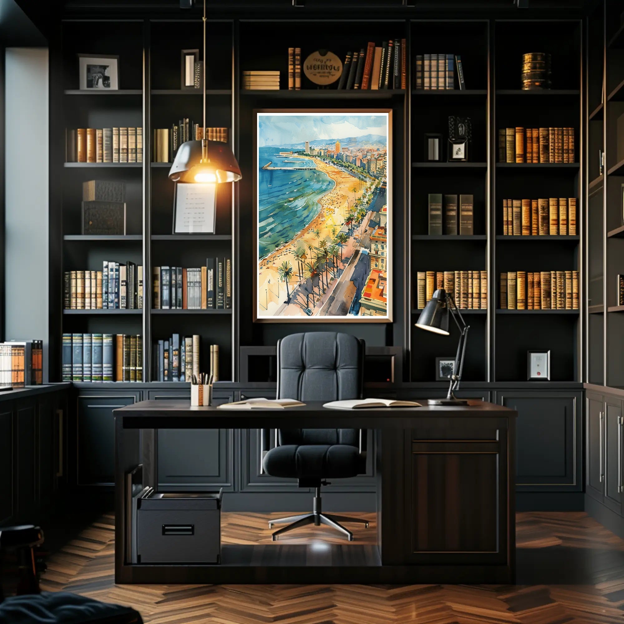 Coastal Cityscape Poster PosterGoat