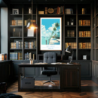 Key West Tropical Scene Travel Poster