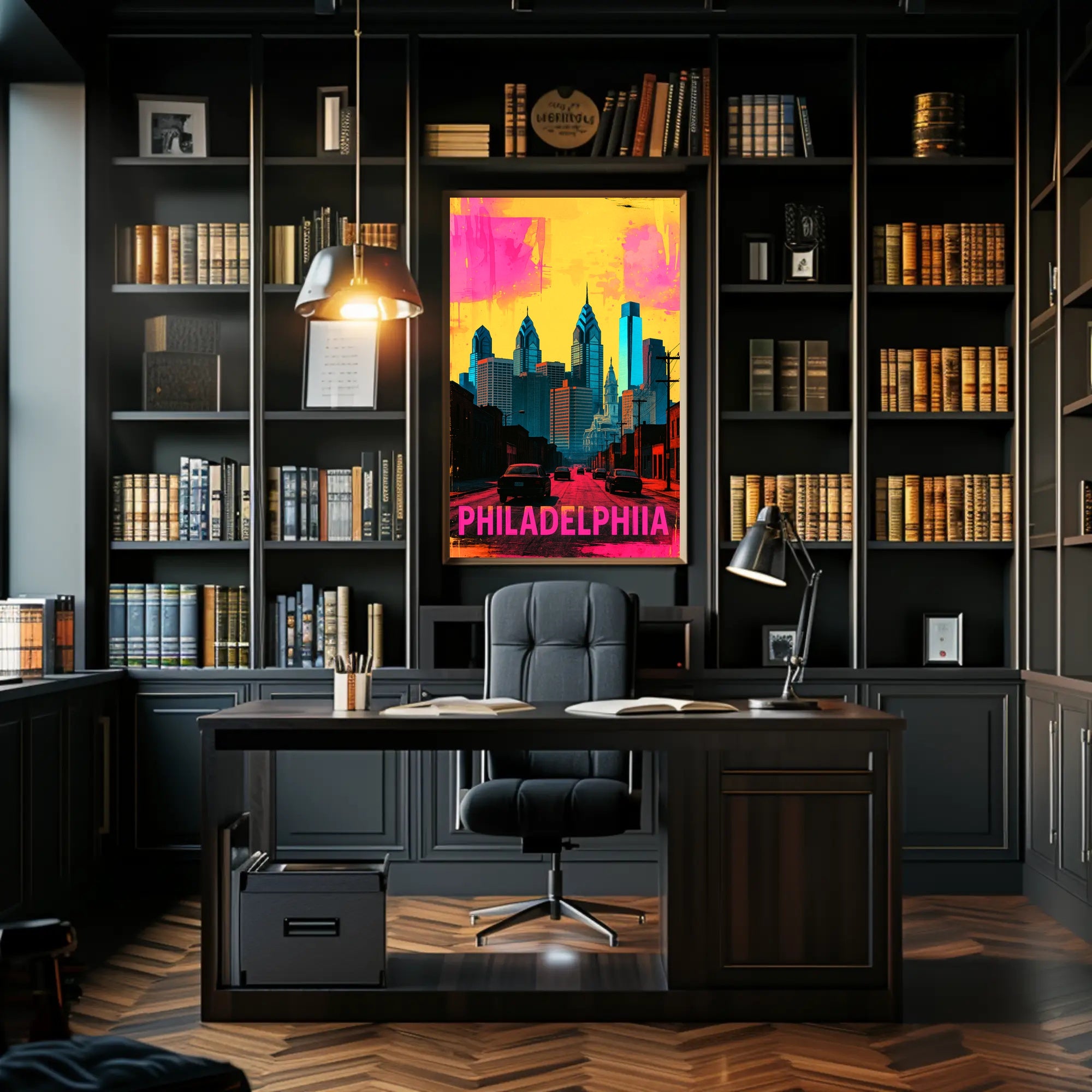 Philadelphia in Vibrant Colors Poster PosterGoat