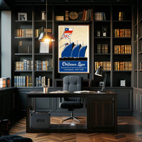 Valparaiso To New York Maritime Poster Vintage Wall Art