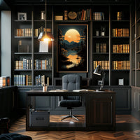 Tranquil Moonlit Landscape Poster