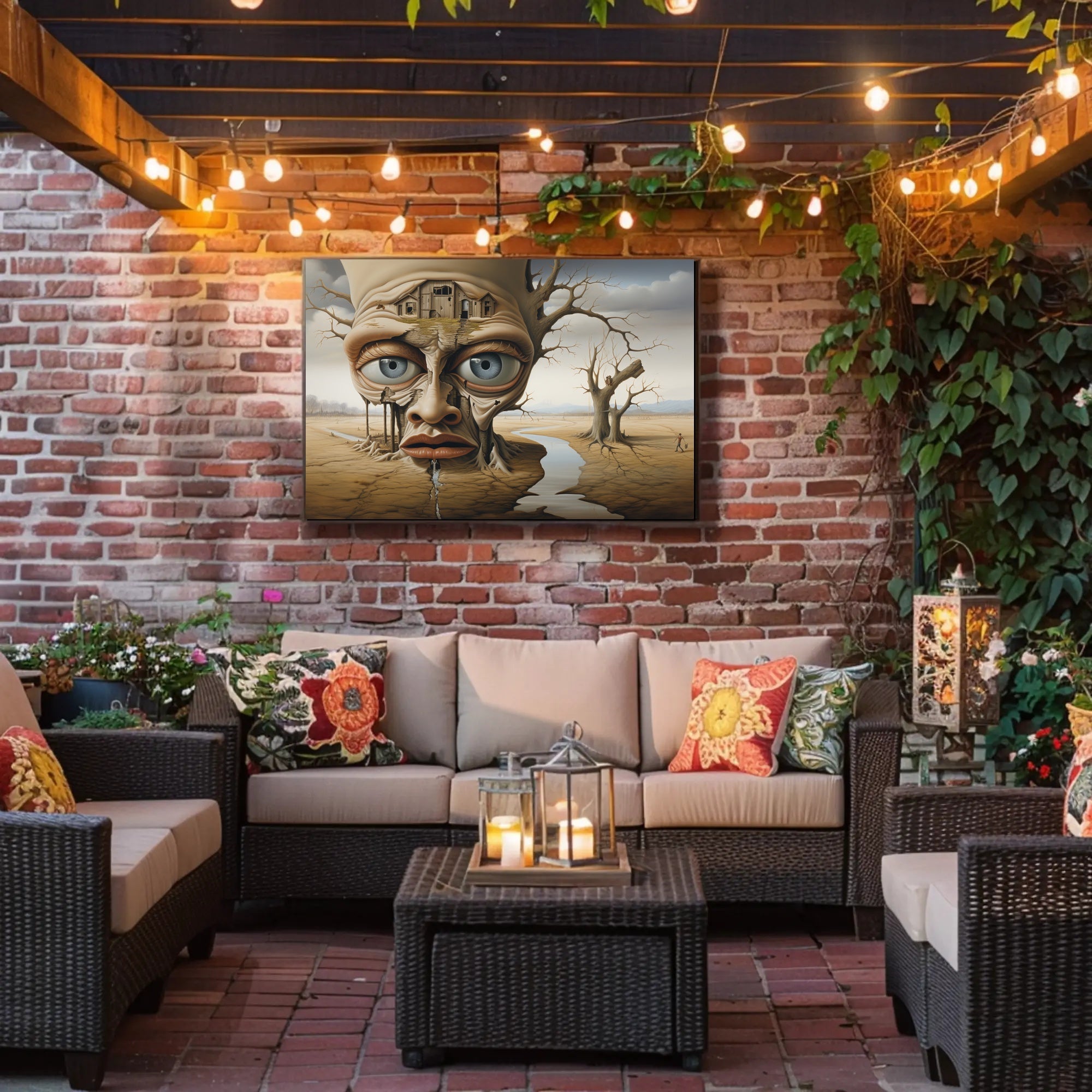 Tree-Face Surreal Landscape Fantasy or Mythology Poster