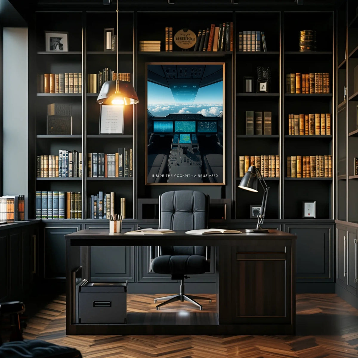 Inside the Cockpit Airbus A350 Poster