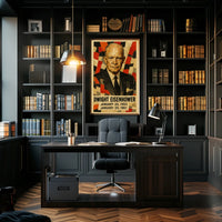 Dwight D. Eisenhower 34th President of the United States Layered paper Collage Poster