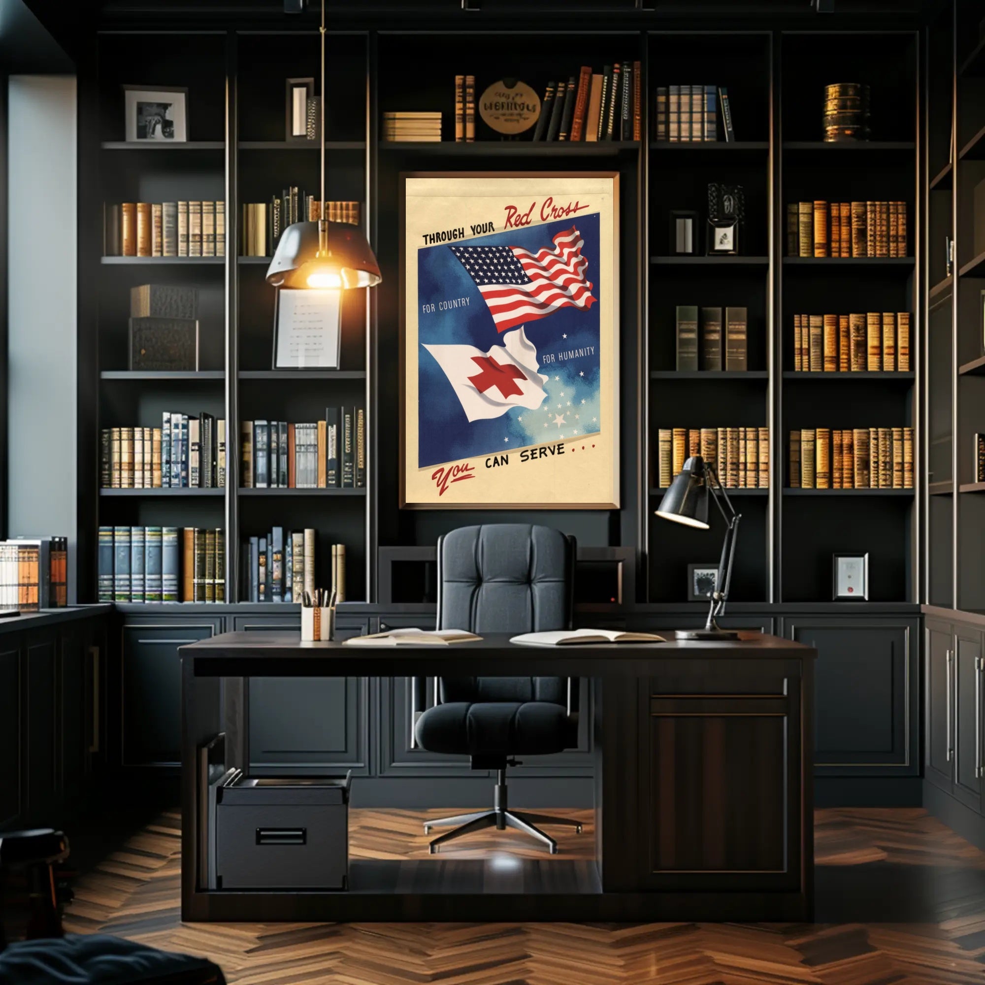 Serve Through the Red Cross Poster PosterGoat