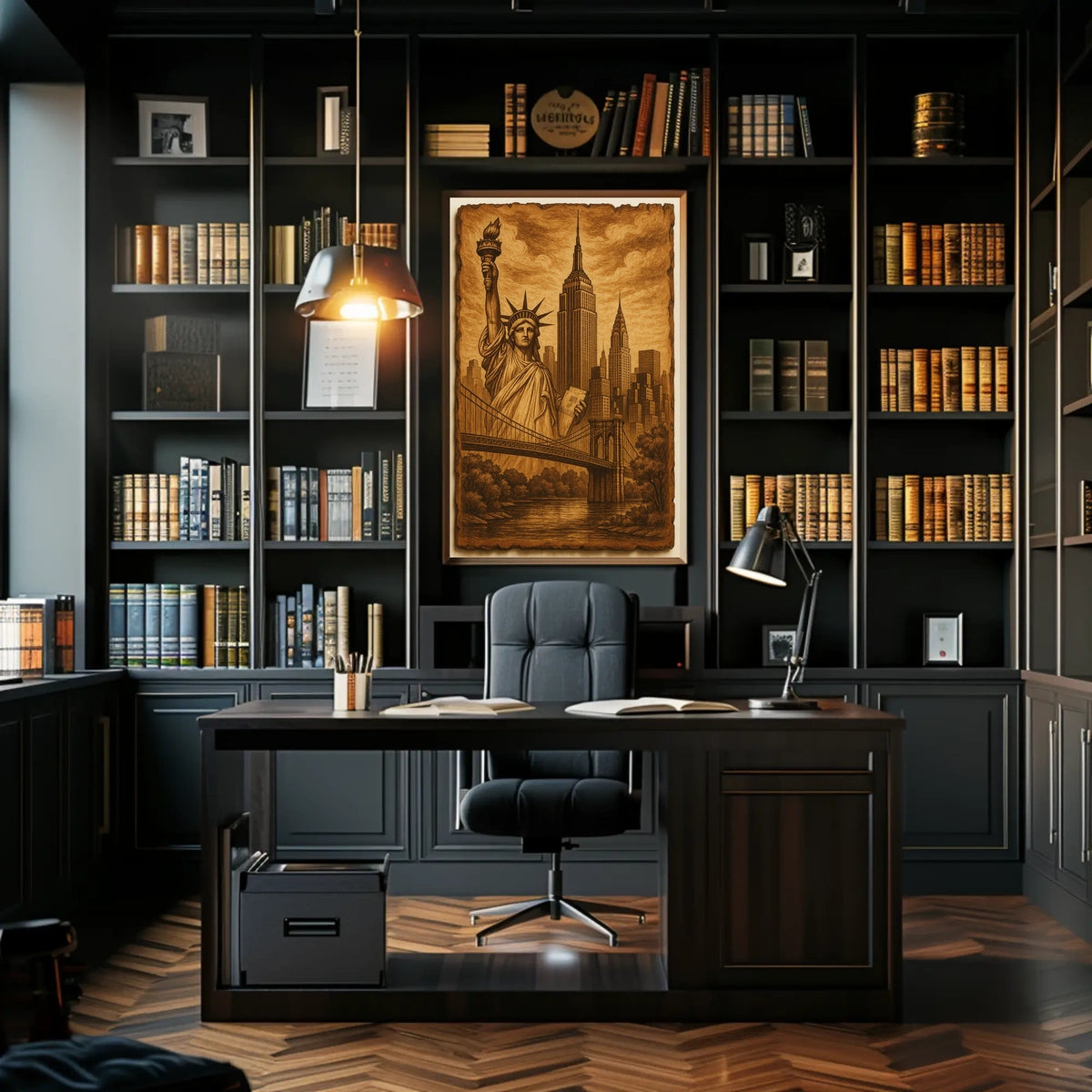 Timeless New York City Landmarks Poster Vintage Wall Art