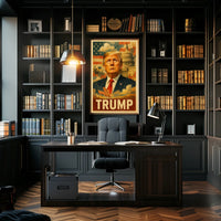 Donald Trump 45th President of the United States Layered Digital Collage Poster