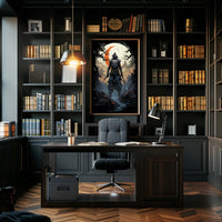 Shadow of the Samurai Poster Under the Eerie Glow Wall Art